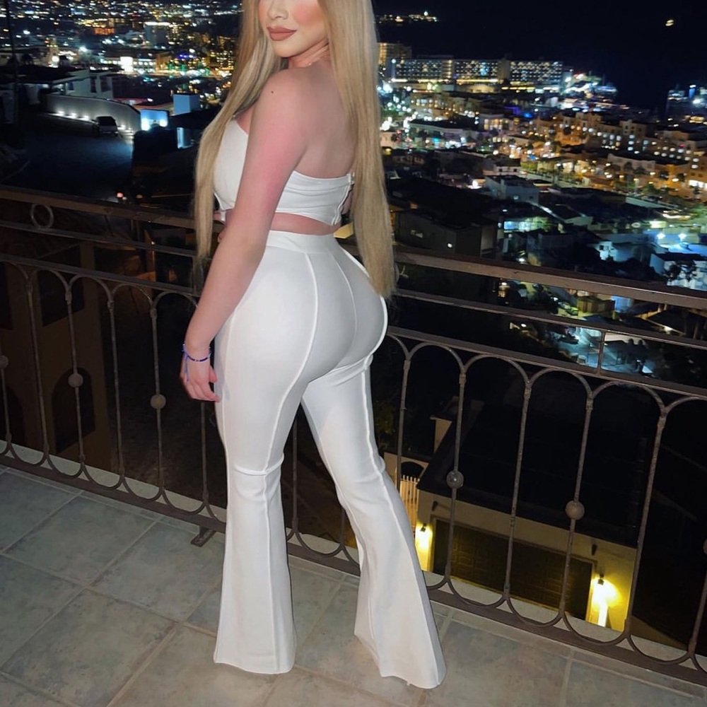Fashion nova white pant set